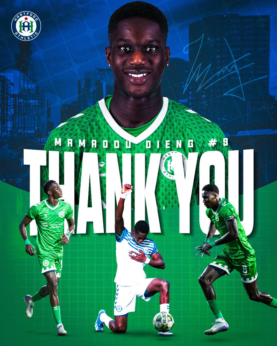 hfdathletic's tweet photo. After two seasons with the club and shattering countless records, Mamadou Dieng will join Minnesota United FC

Thank you, Momo, for your incredible time with us. We wish you all the best and continued success in Minnesota! 💚💙 https://t.co/5B4saJ0HAi