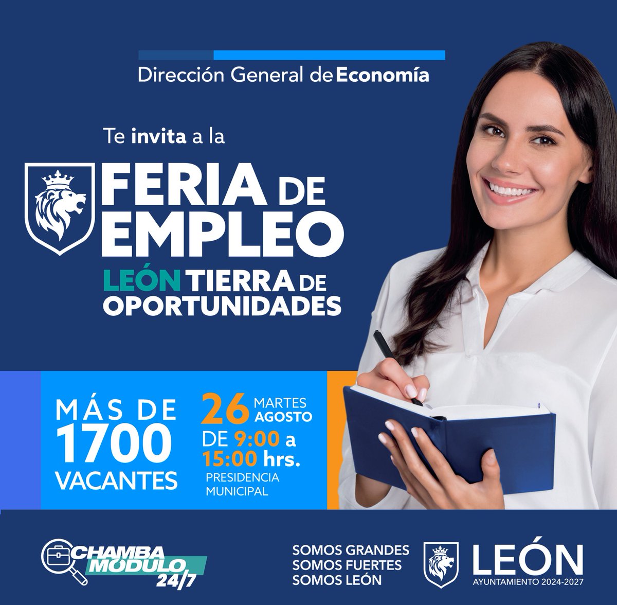 ChambaModulo's tweet image. Revisa las vacantes que se ofertarán en la Feria y regístrate en la siguiente liga 💼👇whatsapp.com/channel/0029Va…