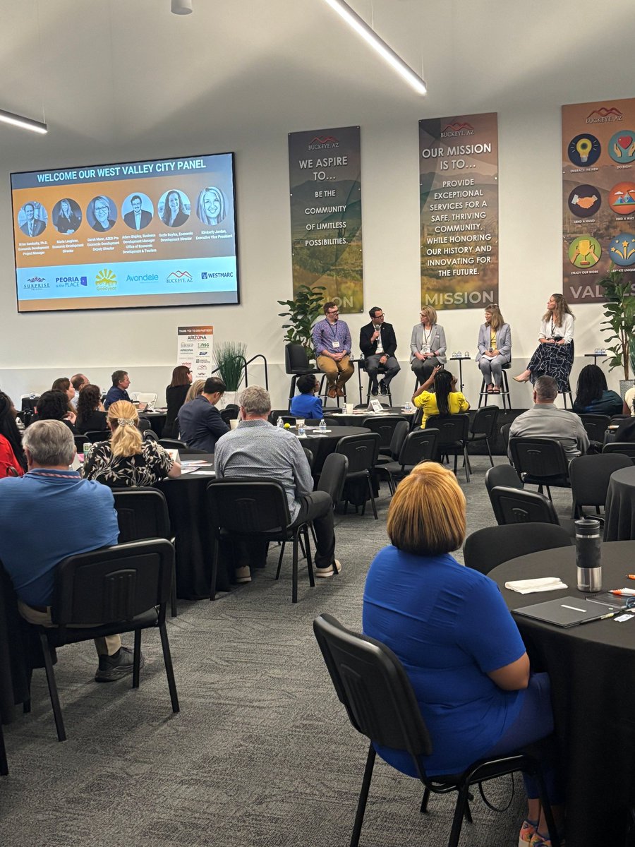 SurpriseEconDev's tweet image. What an inspiring day at the Arizona Small Business Association (@ASBA)&apos;s SCALE West Valley Roadshow hosted at the City of Buckeye (@BuckeyeAZGov)!

Our Director Jeanine Jerkovic, joined Moe Issa of Intraverse AI and Professor Raghu Santanam of W. P. Carey School of Business -…