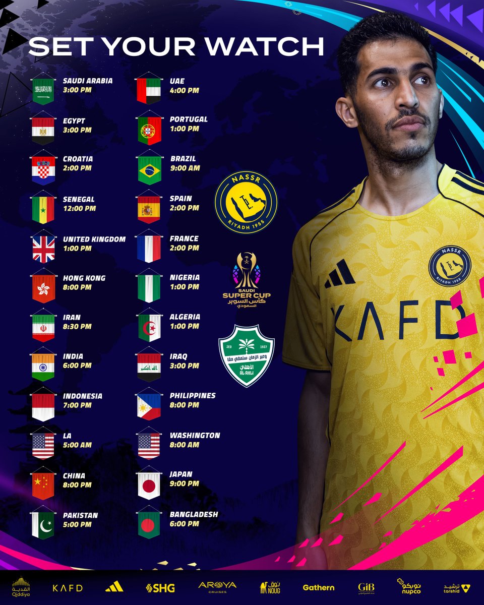 الساعة تُضبط على موعد المباراة النهائيـة ⏳
#النصر_الاهلي | #النصر_في_هونغ_كونغ