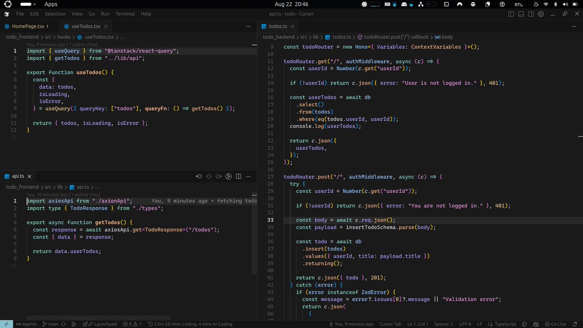 Lansa_18's tweet image. Building a todoApp backend with #PostgreSQL on Docker. Set up user auth to map todos to users and nailed the GET/POST routes. Now pulling data to the frontend. 🚀 #FrontEnd #backend #WebDevelopment #LearnInPublic #buildinginpublic