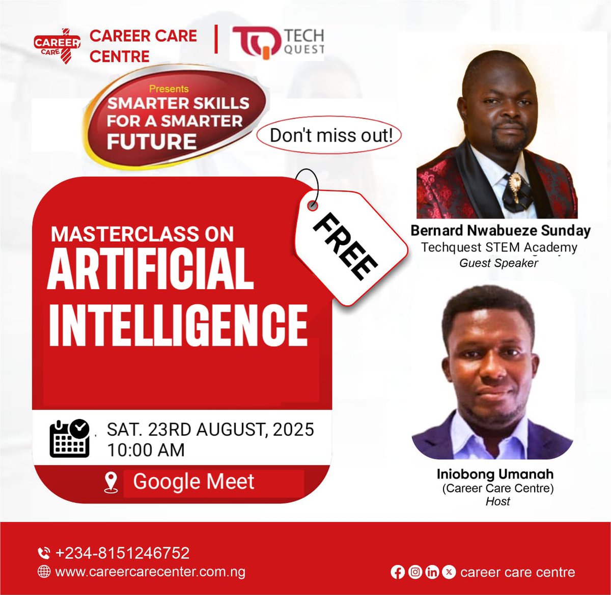 careercareplace's tweet photo. 🚀 The Future Belongs to Those Who Understand AI – Do You?

Artificial Intelligence is no longer a buzzword—it’s shaping careers, businesses &amp; the way we live every single day.

If you want to stay ahead in today’s fast-changing world, this is your chance to learn from the best! https://t.co/jDjK12cr91