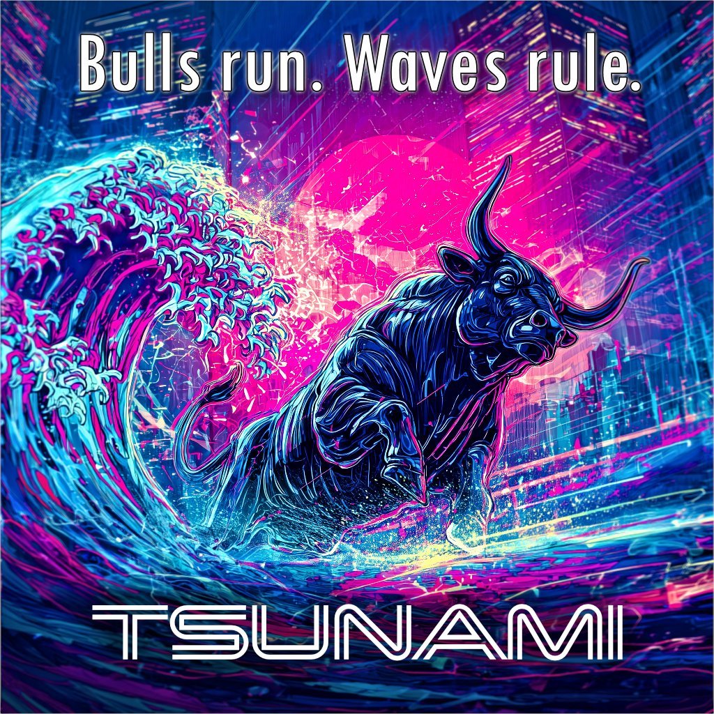 When the wave rises, the bull charges. 🌊🐂

$TSUNAMI #tsunami $SOL $BTC #memecoin #bullrun