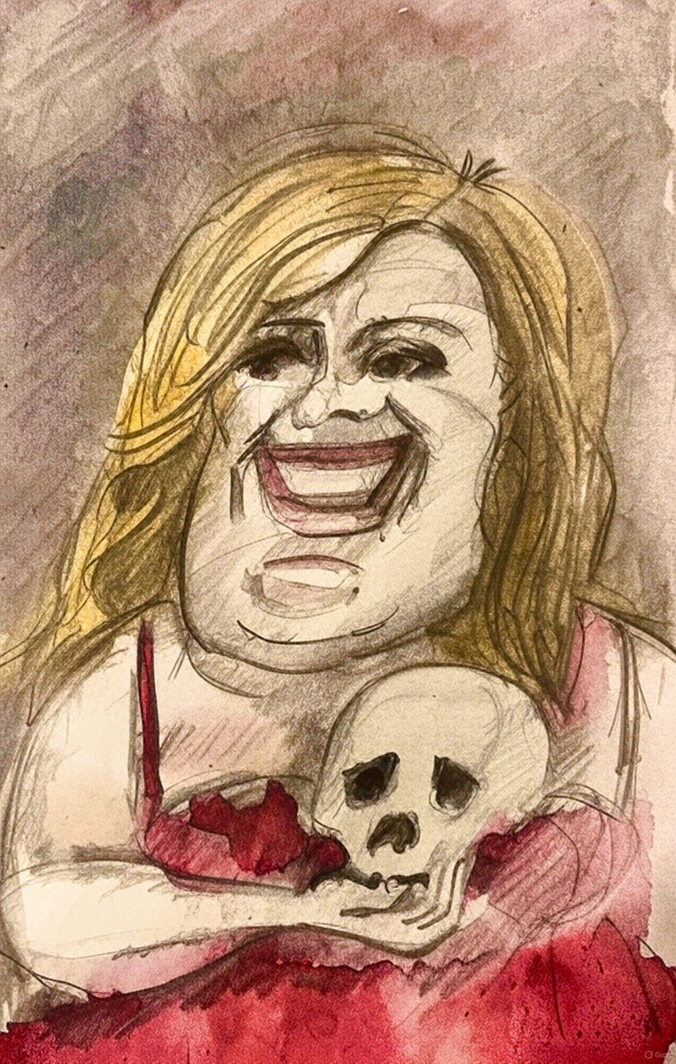 Há tempos fiz a esta caricatura mas já não me lembro do nome da senhora.