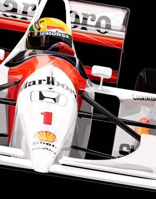 Inolvidable...único..el gran Ayrton Senna con el 1 (no podría ser de otra manera)
