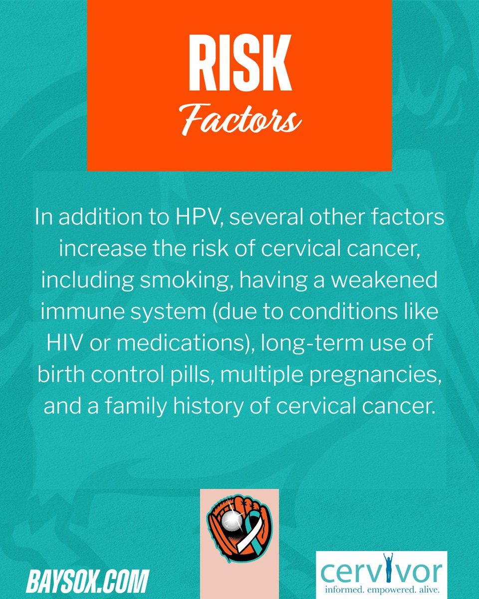 Every Friday as the Chesapeake Oyster Catchers, we’re teaming up with @IAMCervivor to keep cervical cancer awareness front and center, this week, focusing on risk factors you should know.