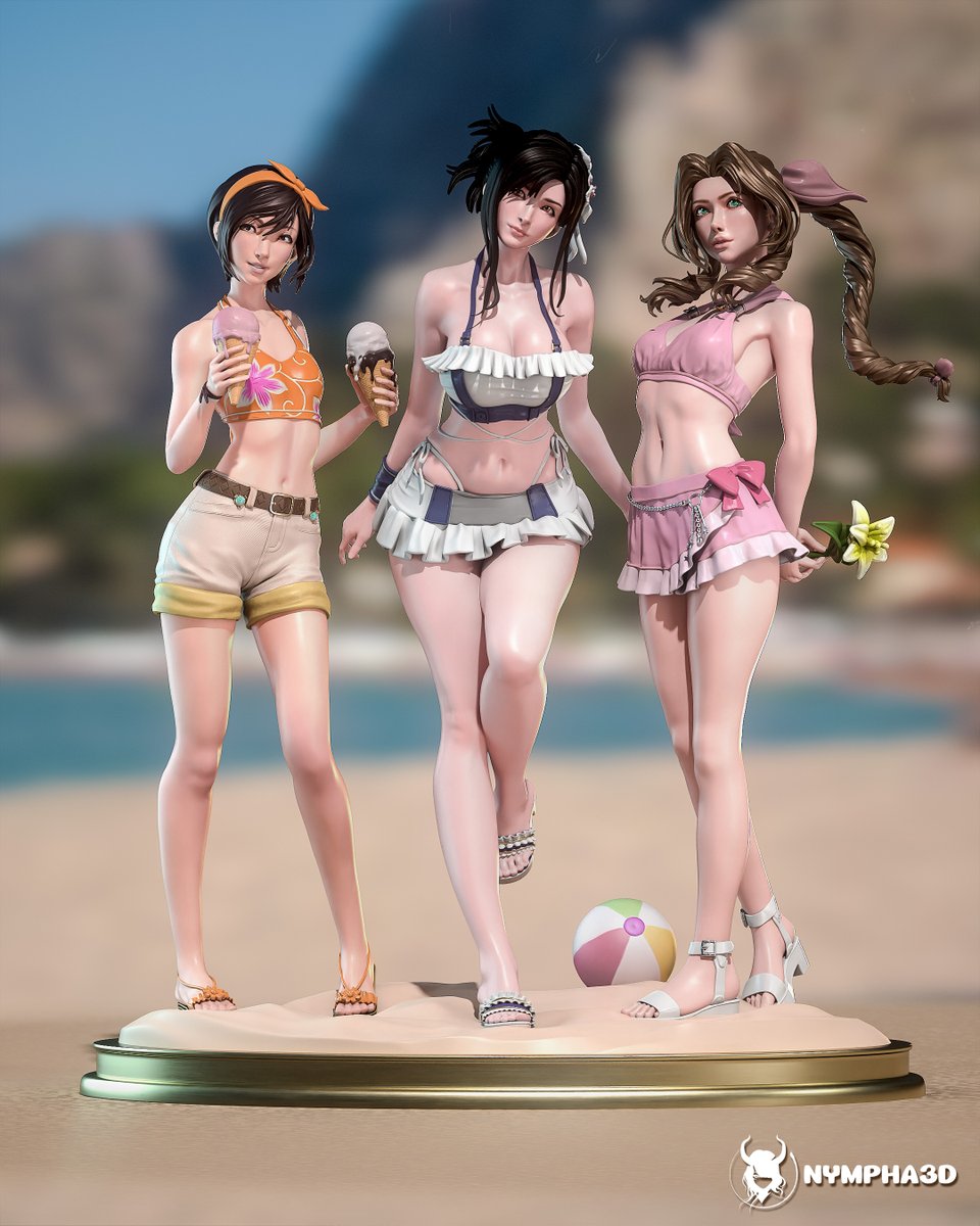 nympha3d's tweet image. Yuffie now available with the otherr girls

#Finalfantasyviirebirth