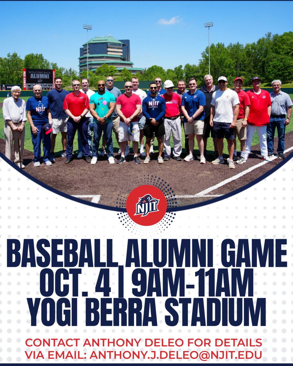 NJIT BASEBALL (@njtechbaseball) on Twitter photo 🗣️𝐂𝐚𝐥𝐥𝐢𝐧𝐠 𝐀𝐥𝐥 𝐇𝐢𝐠𝐡𝐥𝐚𝐧𝐝𝐞𝐫 ⚾️ 𝐀𝐥𝐮𝐦𝐧𝐢‼️
🗓️Oct. 4
📍Little Falls, NJ
🏟️Yogi Berra Stadium
🕘9am-11am
ℹ️Contact Assistant Coach Anthony Deleo for more details (Anthony.J.Deleo@njit.edu)
#RollTech ⚔️ 🗣️𝐂𝐚𝐥𝐥𝐢𝐧𝐠 𝐀𝐥𝐥 𝐇𝐢𝐠𝐡𝐥𝐚𝐧𝐝𝐞𝐫 ⚾️ 𝐀𝐥𝐮𝐦𝐧𝐢‼️
🗓️Oct. 4
📍Little Falls, NJ
🏟️Yogi Berra Stadium
🕘9am-11am
ℹ️Contact Assistant Coach Anthony Deleo for more details (Anthony.J.Deleo@njit.edu)
#RollTech ⚔️