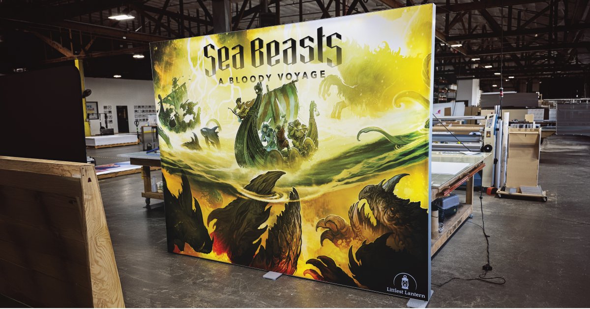Giant monsters? Check.
--
SEG frames for the gaming floor? Check and check.
--
Large format print at its finest!

#SEG
#largeformatprinting
#gamingexpo
#WeDoItAll