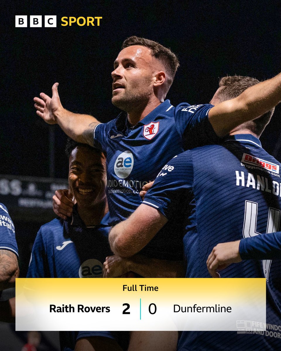 BBCSportScot's tweet photo. Raith Rovers win the first Fife derby of the season! 👊

#BBCFootball https://t.co/5FNx3hWjBl