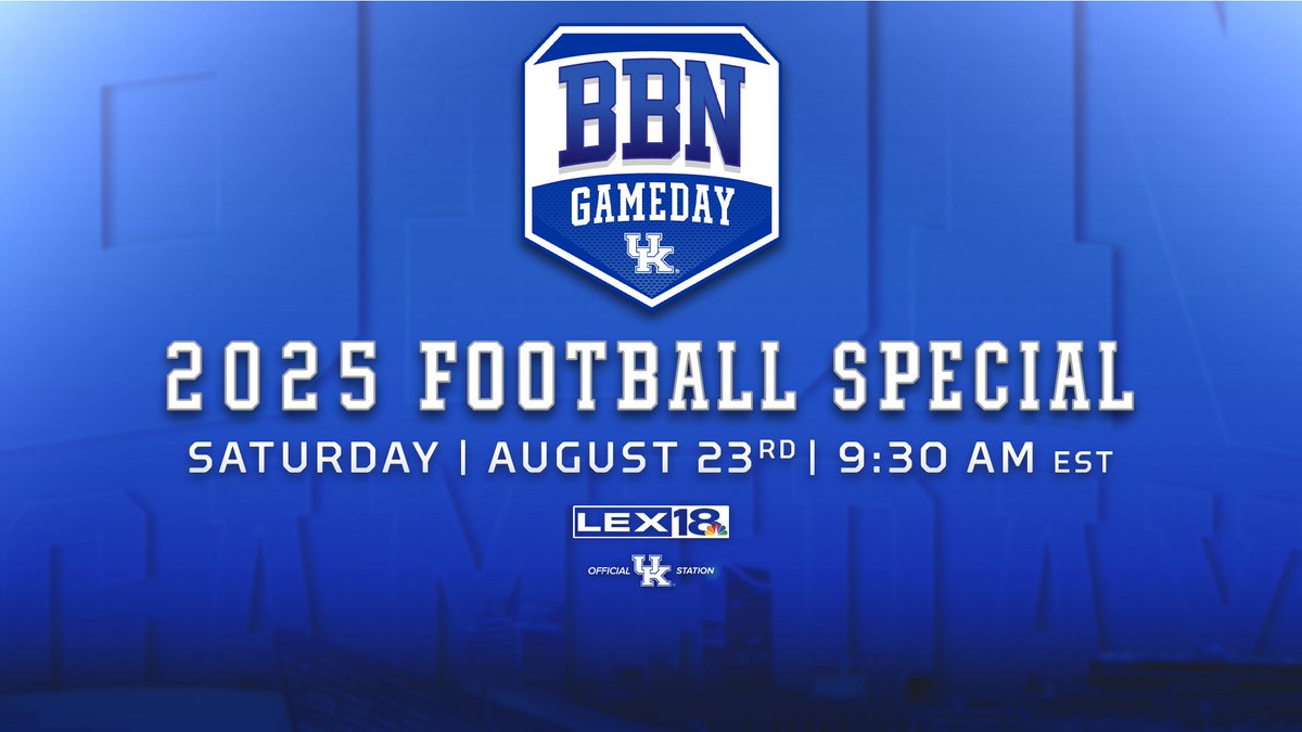 BBN Tonight (@bbntonight) on Twitter photo Tomorrow morning, join us at 9:30 on <a href="/LEX18News/">LEX 18 News</a> for everything you need to know about the <a href="/UKFootball/">Kentucky Football</a> Cats! 😼🏈 Tomorrow morning, join us at 9:30 on <a href="/LEX18News/">LEX 18 News</a> for everything you need to know about the <a href="/UKFootball/">Kentucky Football</a> Cats! 😼🏈