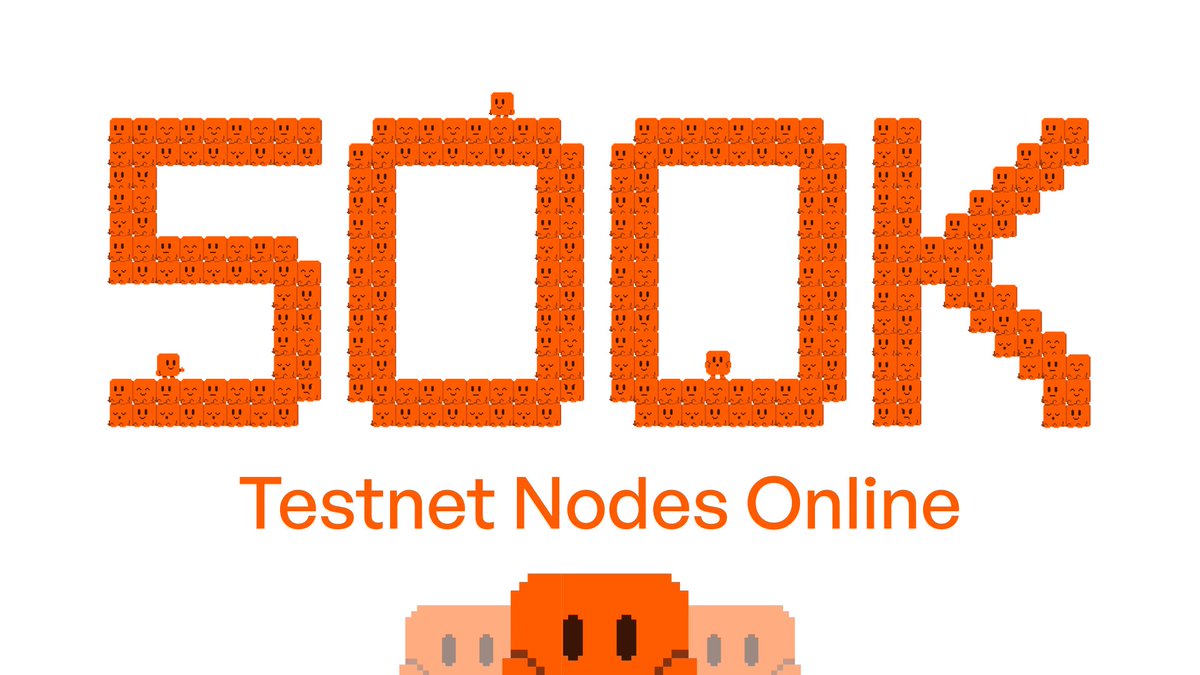 🚨 Milestone Alert

🟧 500,000 Datagram Testnet Nodes online 🟧

Half a million nodes are live on testnet. The network is alive, scaling, and unstoppable.

Now with Beta Testnet live, testnet node operators who’ve purchased a node earn 5x rewards.

Want in? A Full Core Node puts