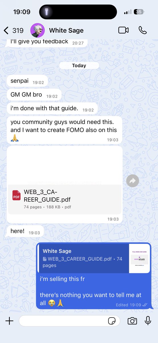 wtfff
<a href="/sagenarrative/">sαge | 🛍️</a> just dropped the most anticipated web3 career guide ever 

i mean, what ever thing you want to do in the space, you will find the guide here 

it’s literally the only roadmap you’d need in your web3 career 

will give this to a few random people that rt