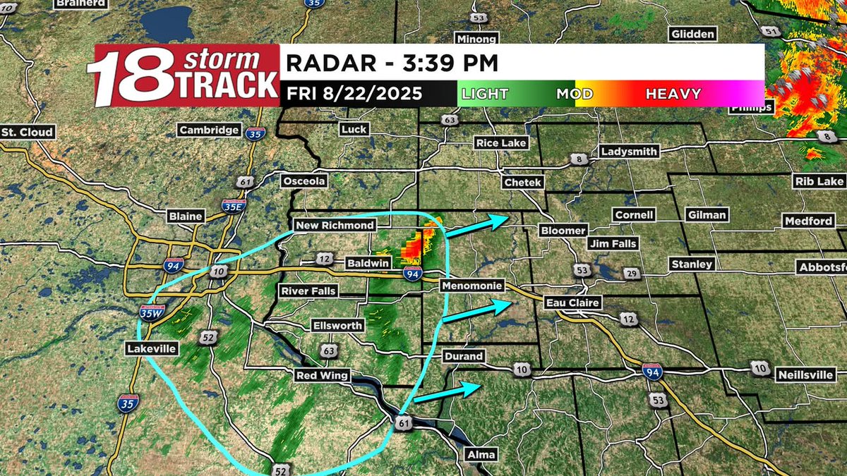 There is a little development in Pierce, St. Croix, and Dunn counties this afternoon. Expect isolated to scattered showers and thunderstorms through the evening.