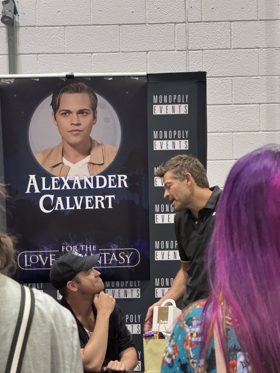 angel8782's tweet image. #AlexCalvert giving heart eyes to #MishaCollins. Who could blame him 🤣 #FTLOF I would love to know what they were talking about 😄