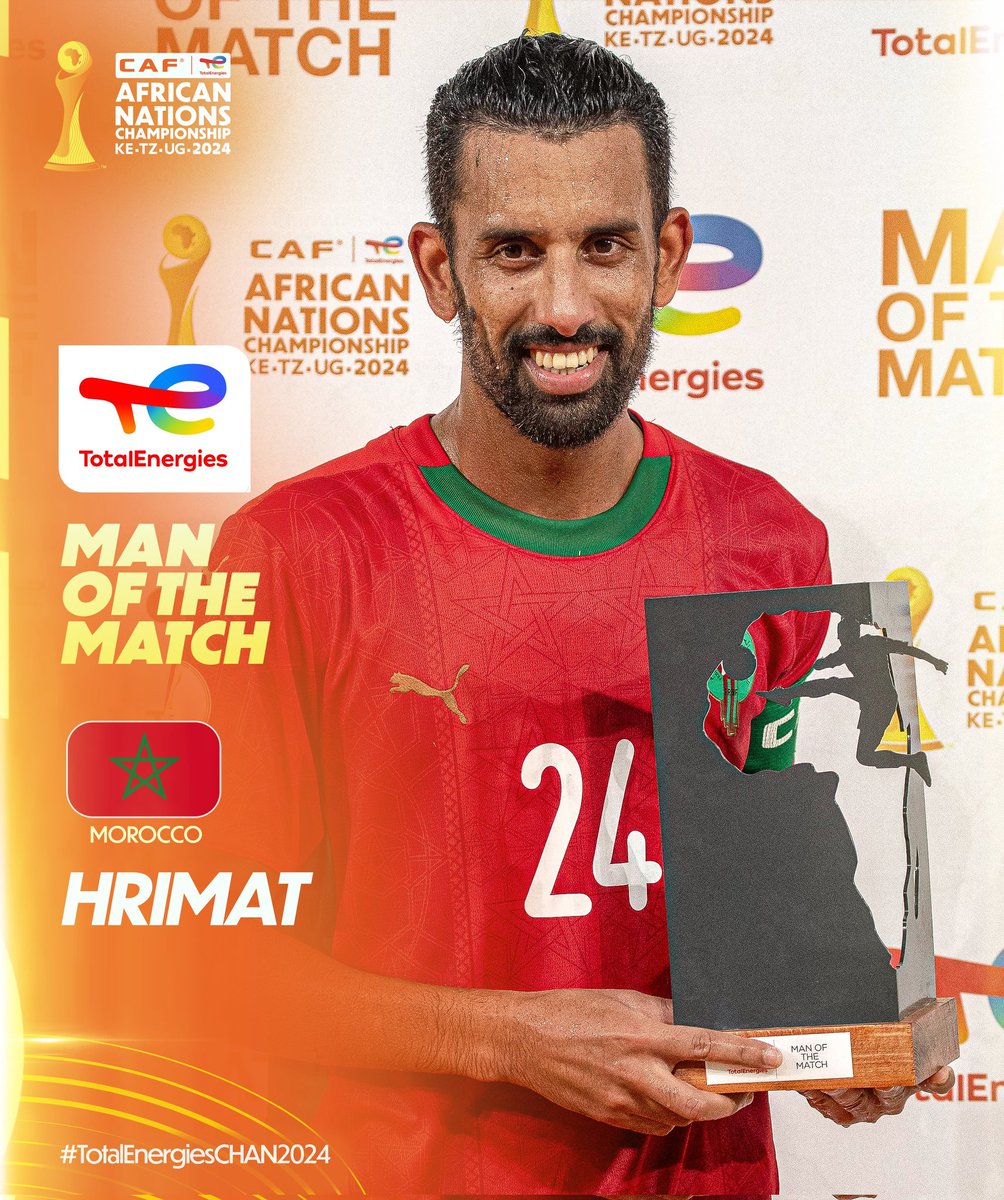 برافو يا الأولاد 👏 برافو السكتيوي و إن شاء الله طريقك مفتوح يا طارق الى النهائي 🏆
ربيع حريمات ينال جائزة رجل المباراة 👏 الكابيتانو يؤكد حضوره ودوره الاساسي في وسط الميدان 
الى نصف النهائي 🇲🇦⚽