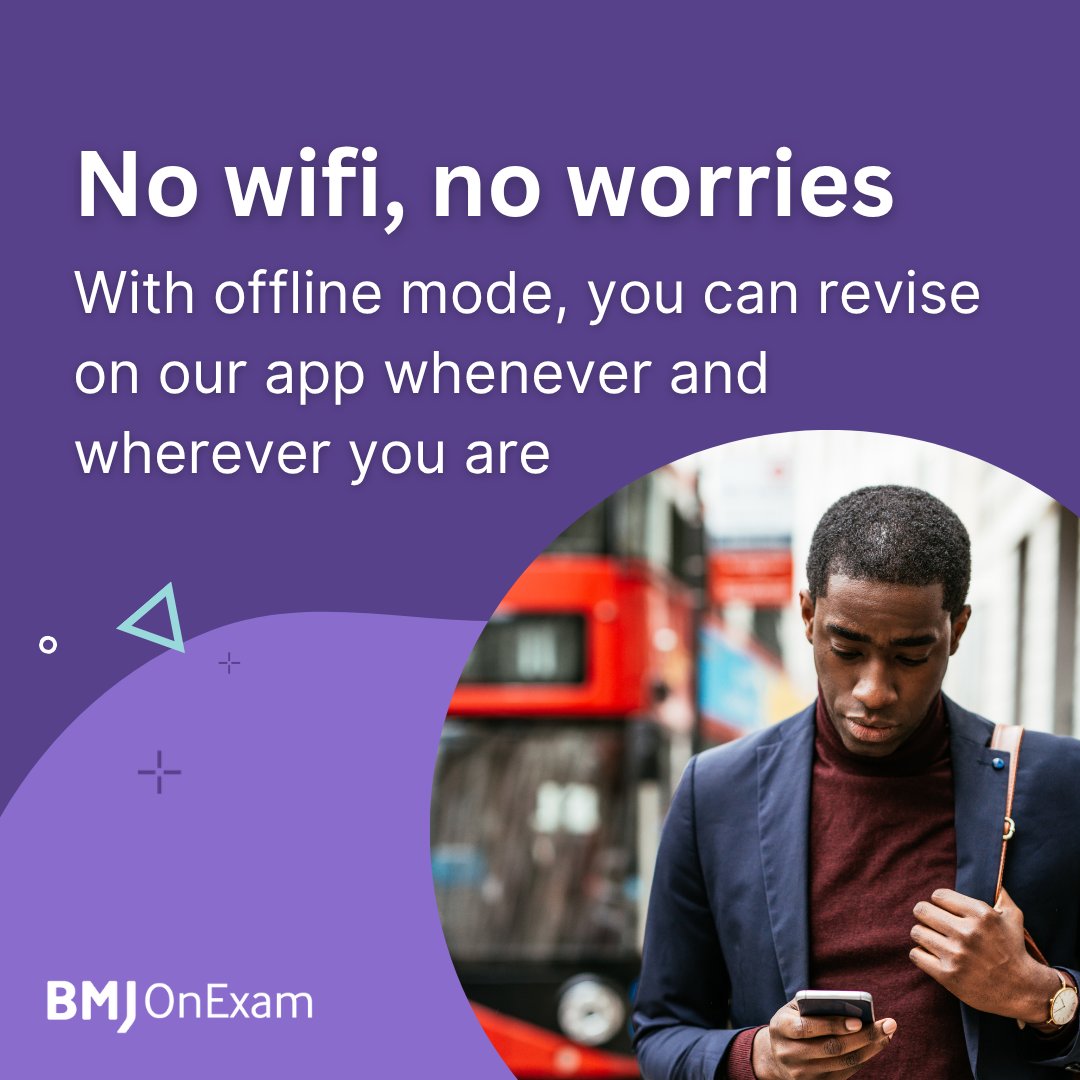 onExamination's tweet image. Uninterrupted revision is here! Our updated BMJ OnExam app offers 100 questions offline. Dependable revision, even when the network isn&apos;t. 

Download on iOS &amp;amp; Android!
onexamination.com/pages/app-down…

#BMJOnExam #MedTwitter #StudyApp #NoWifiNoWorries