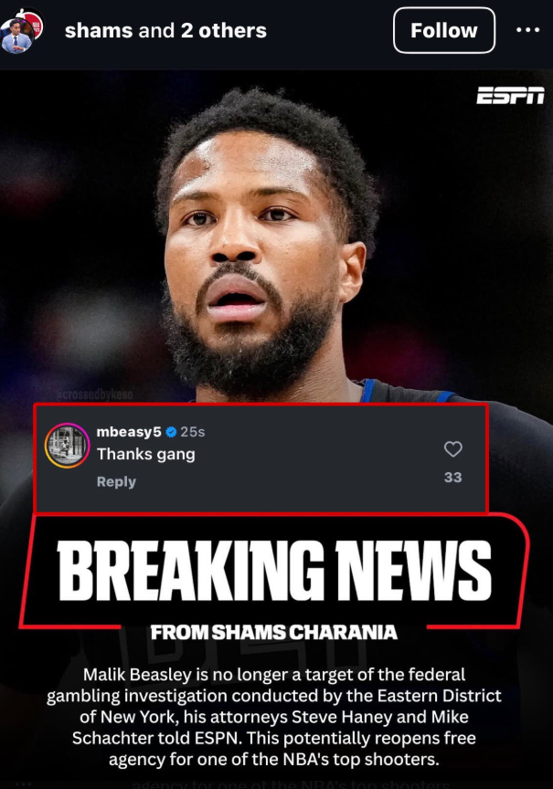 IQ and Beasley backcourt would be elite from 3 just saying...