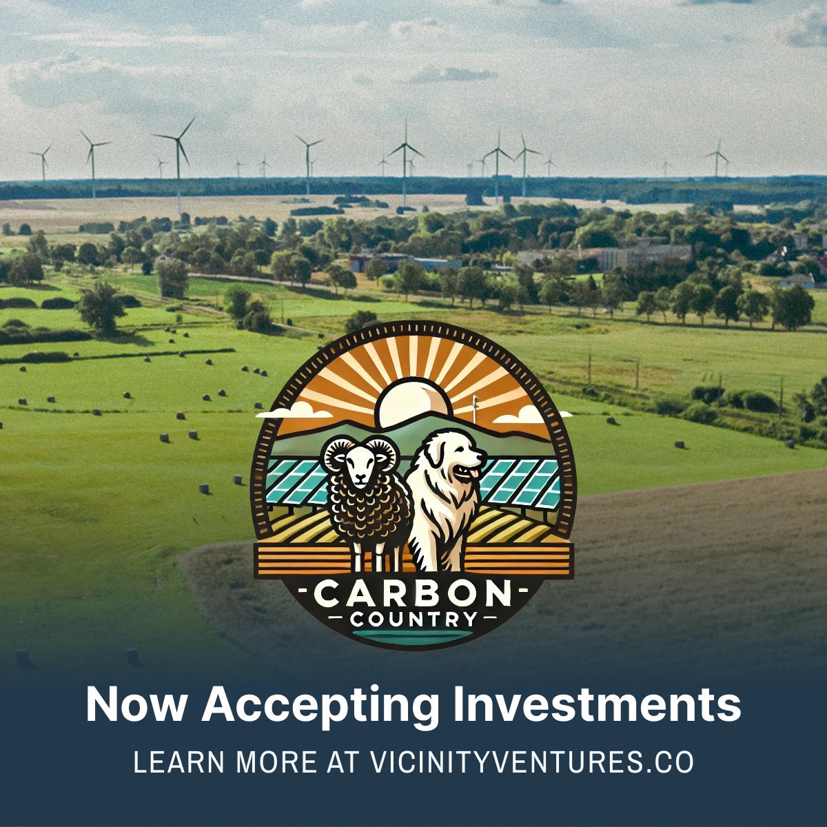 Big News: Carbon Country is open for investment!

With 2 farms in Southern MD + a 74-acre agrivoltaics pilot, Carbon Country is building a new model for growth by transforming farmland into income-producing assets.

Explore the raise and invest today: marketplace.vicinityventures.co/offers/106