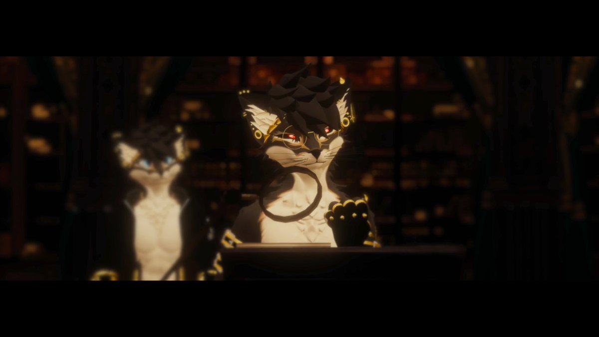 Tomorrow at 5 PM CET I will be releasing our big film project Two Twins One Throne - Rite of Challenge - 

Featured in these screenshots:
<a href="/DragonDirgel/">DragonDirgel</a> <a href="/Fillixxx/">💫 Fillix 💫</a> <a href="/ArilinSmells/">Arismells.bsky.social</a> 
#VRChat #vrchatfurry #furry