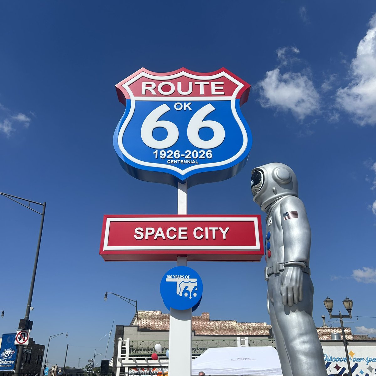 Touchdown in Space City 🚀
<a href="/Weatherford_OK/">City of Weatherford</a> 
#Route66