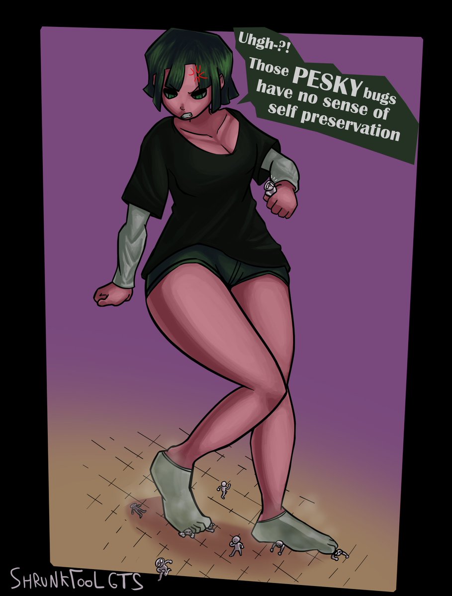 DO NOT enter the giantess goth girl's house at 3 AM (scary)
#Sizetwitter #giantess
