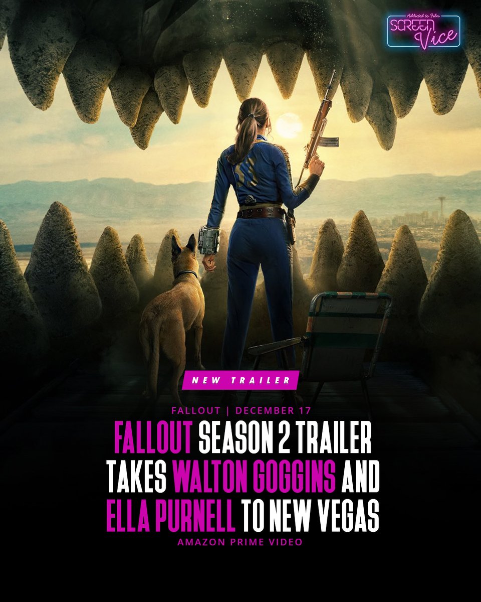 Screen_Vice's tweet image. Prime Video drops first trailer for ‘Fallout’ Season 2!👇
screenvice.com/fallout-season…