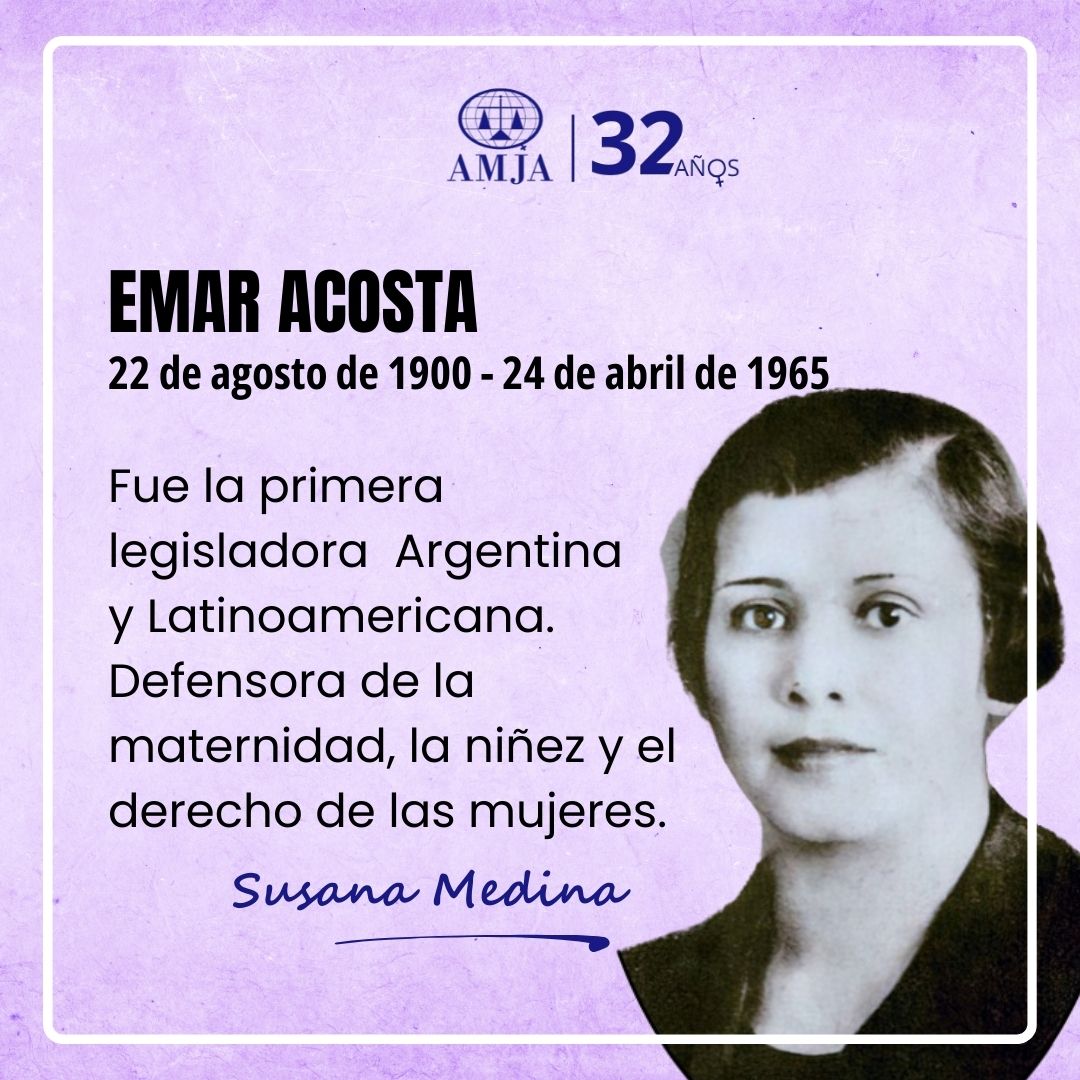 Hoy recordamos a Emar Acosta quien fue la primera legisladora Argentina y Latinoamericana.
Defensora de la maternidad, la niñez y el derecho de las mujeres.