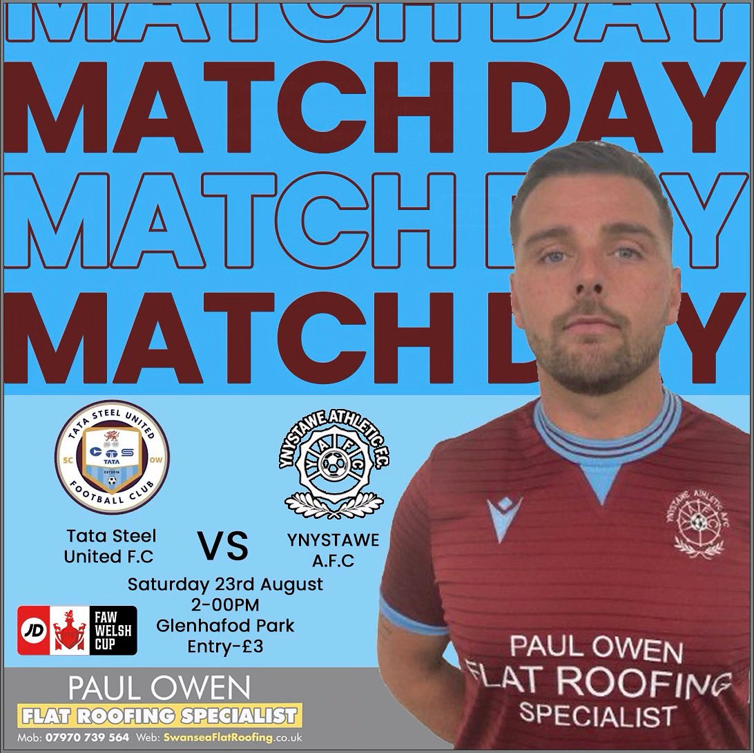 💥 Saturday Action 💥

The games are coming thick and fast, and after Tuesday’s setback we’re ready to bounce back! 💪⚽

This Saturday we travel to face Tata Steel in the JD Welsh Cup – kick-off at 2pm.

Let’s make some noise, and back the boys on their way to victory!