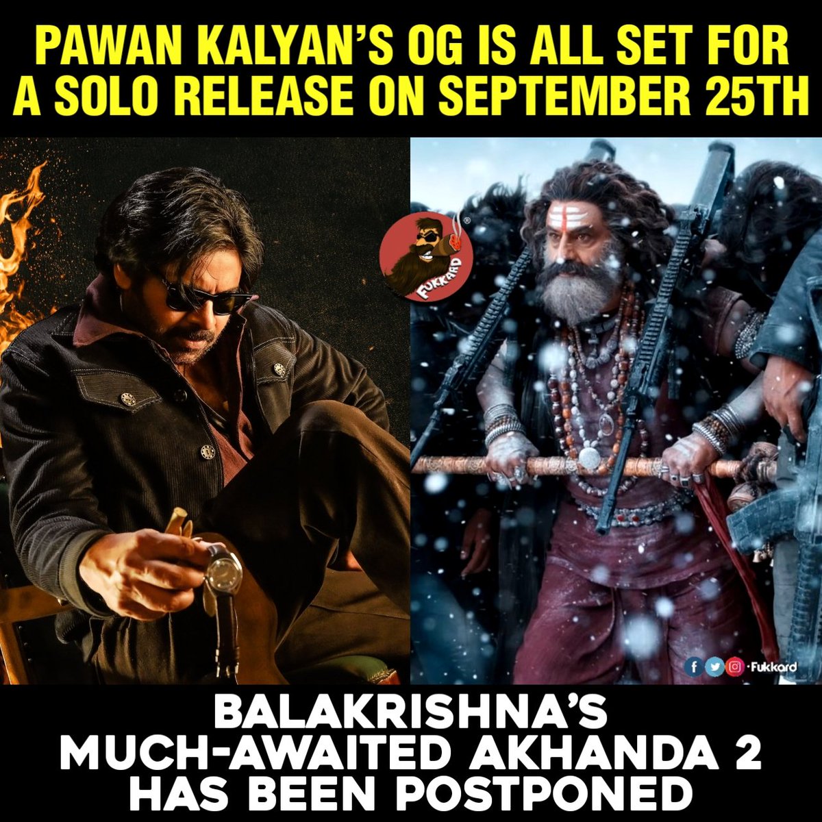 Fukkard (@fukkard) on Twitter photo Solo Release for #PawanKalyan's #TheyCallHimOG on September 25th. Solo Release for #PawanKalyan's #TheyCallHimOG on September 25th.