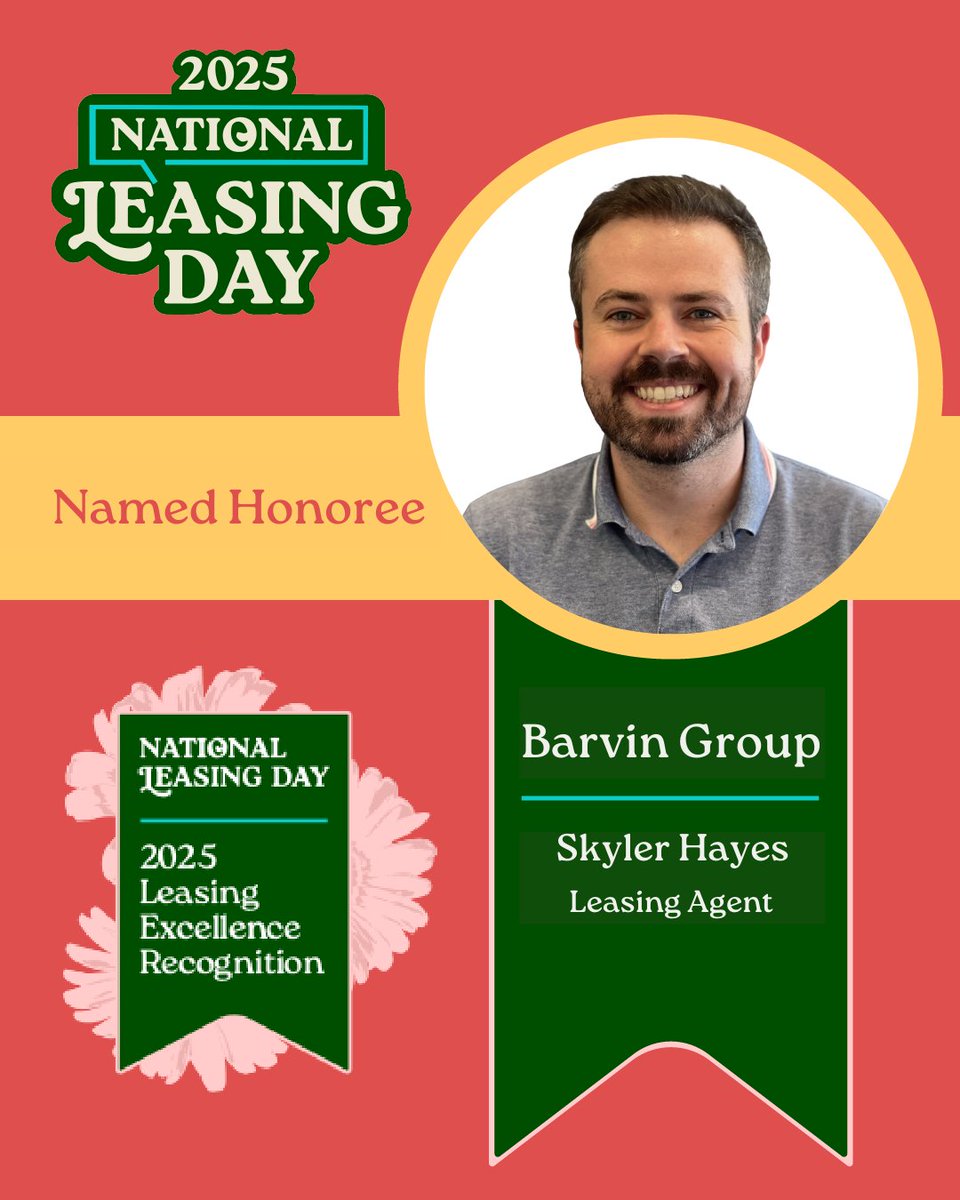 🔦 This week’s spotlight: Skylar Hayes, Leasing Agent at Barvin Group 📷 #NationalLeasingDay Honoree 📷#LeasingLeadership #SelfGuidedTours #Multifamily #TechChampions