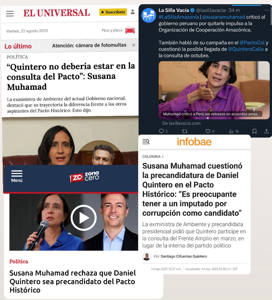 Esta candidata solo tiene una propuesta: dividir al Pacto. Así lo hizo en el Consejo de Ministros traicionando a Petro y así lo está haciendo ahora contra quienes estamos convencidos que la unidad es la victoria.