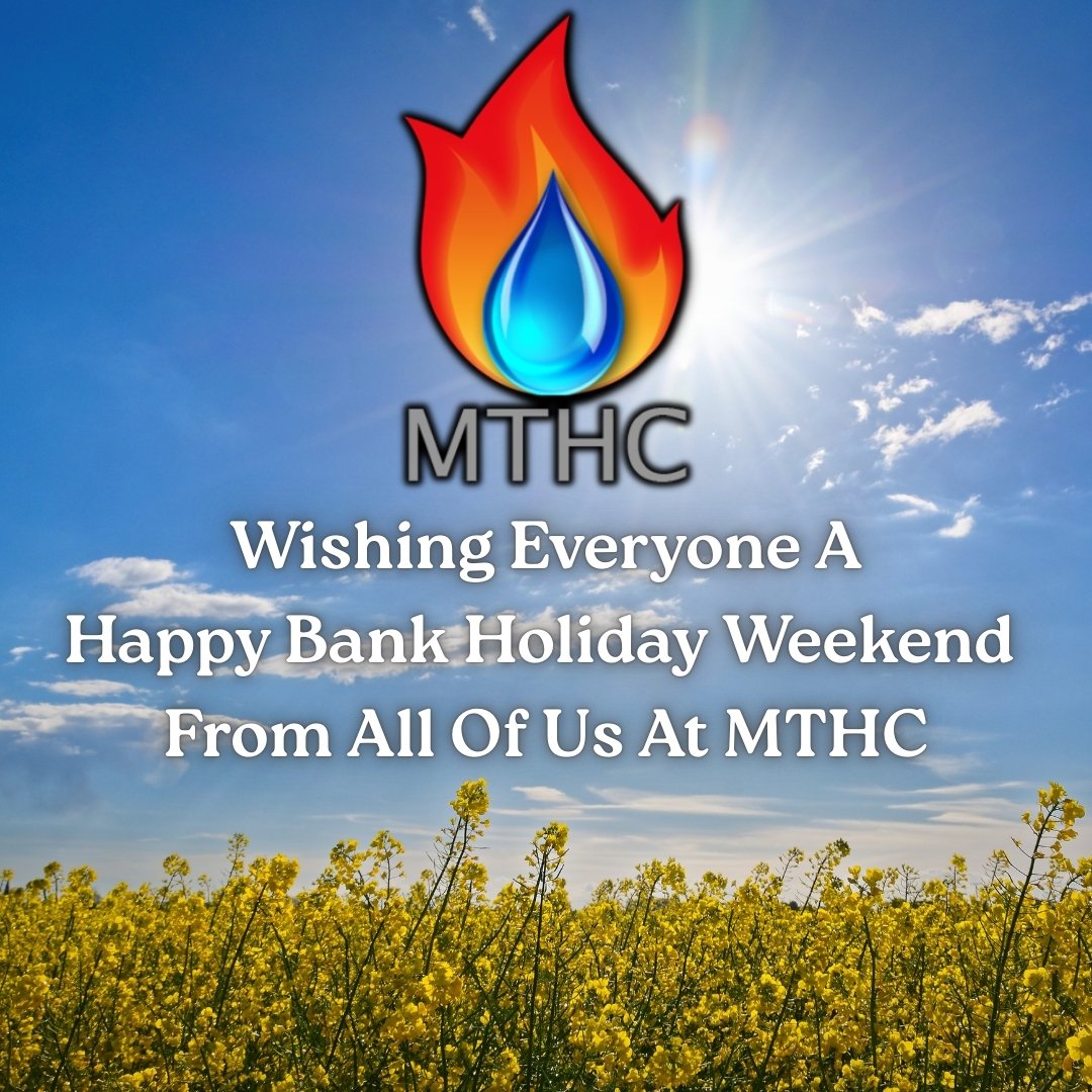 MTHCplumbing's tweet photo. Wishing everyone a Happy Bank Holiday Weekend

#StaySafe #WeekendVibes #MTHC https://t.co/rLLEJz5lTW