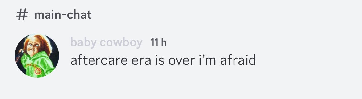 “quiero que sea un álbum en solitario, me temo que la era del aftercare ha terminado”

💿 Nessa via Discord sobre el Album.