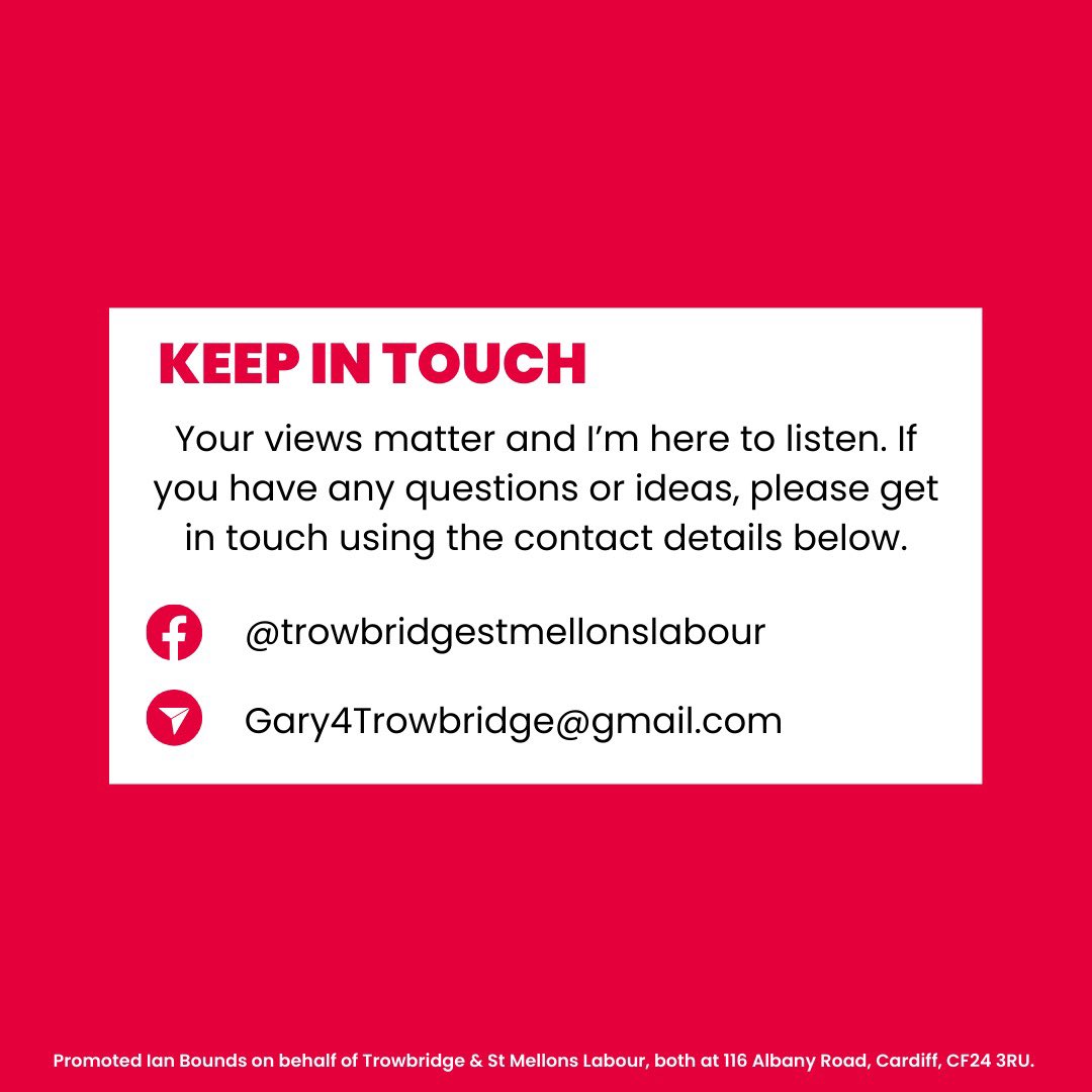 Meet Gary: Our Champion for #Trowbridge &amp; #StMellons! 🌹

With 30 years of experience supporting young people and families across our community, Gary is ready to stand up for our communities and deliver for residents.