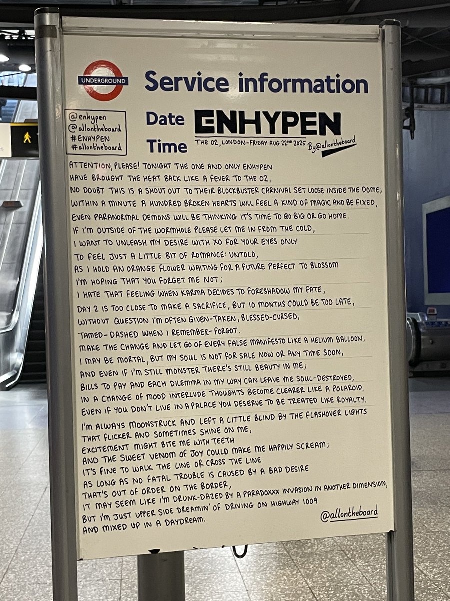 ViewoftheArts's tweet image. We are here! Watch this space - Dr @ColetteBalmain is going to deliver something special soon. 

@ENHYPEN are finally in London #O2Arena 

LONDON, D-DAY 🇬🇧

#ENHYPEN #EN_WALKTHELINE
#EN_WORLDTOUR_WALKTHELINE
#WALKTHELINE_IN_EUROPE
#WALKTHELINE_IN_LONDON