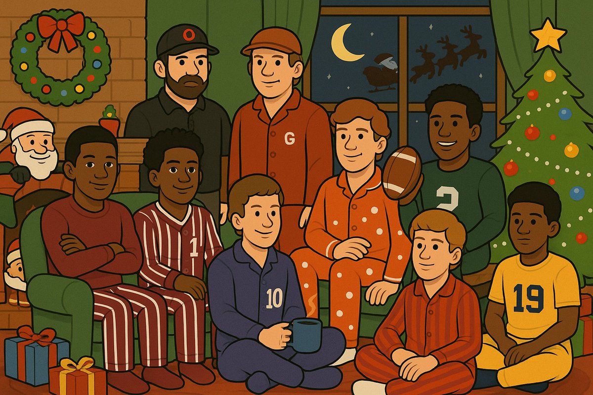 ’Twas the night before kickoff, and all through the land
The fans were buzzing, remotes in their hand
The jerseys were laid out, the grills all aflame
Just hours away from the very first game

Jeremiah Smith stretched, his speed on display
While Ryan Williams dreamed of stealing