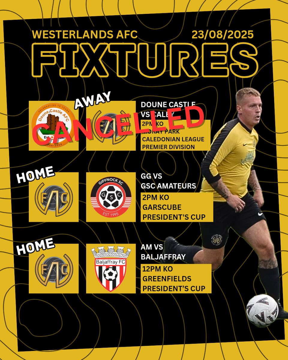 Info for this Saturday's games...