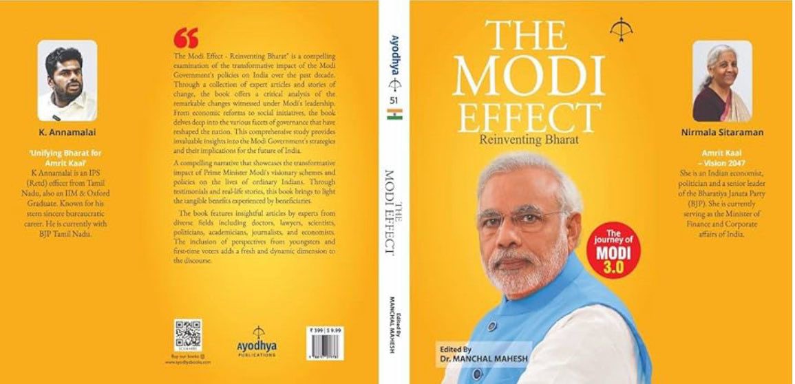 DrCNManjunath's tweet image. Honoured to have been invited for launch of the book “The Modi Effect – Reinventing Bharat” authored by @manchal_mahesh avaru on 24th August 2025.
This book, with its insightful articles and narratives of change, reflects the transformative journey of our nation under the…