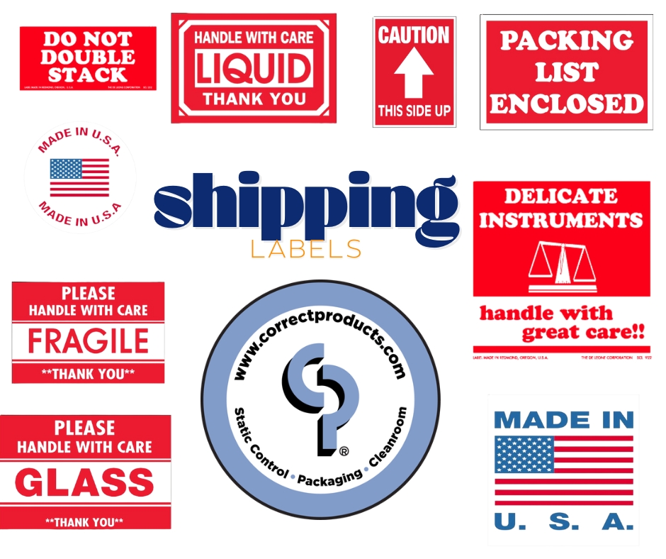 We carry a wide variety of shipping labels - hundreds to choose from.  Check out our selection online and let us know if you have any questions.  We're happy to help!

zurl.co/NJY1n