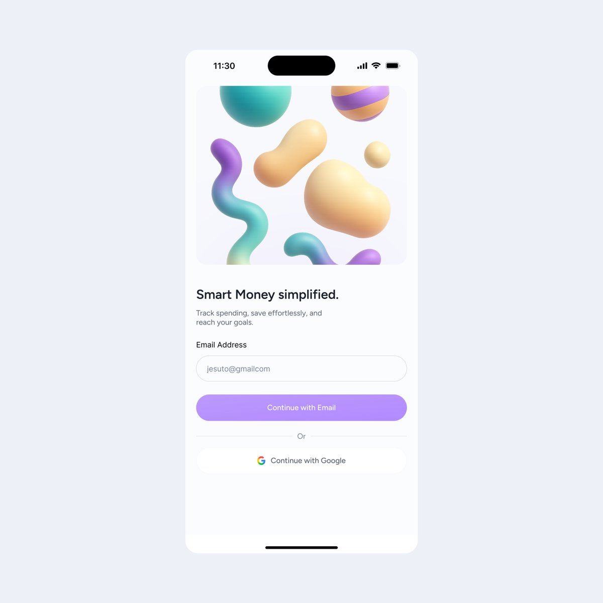 OluwaladeJesut1's tweet image. Just designed a clean fintech onboarding screen ✨  

Abstract 3D shapes to keep it playful, simple flows to keep it usable.  
Less friction = more trust.  

Would you sign up on a screen like this? 👀  

#UIDesign #Fintech #Onboardingdesign #uiuxdesigner #uidesigner #UIUXDesign