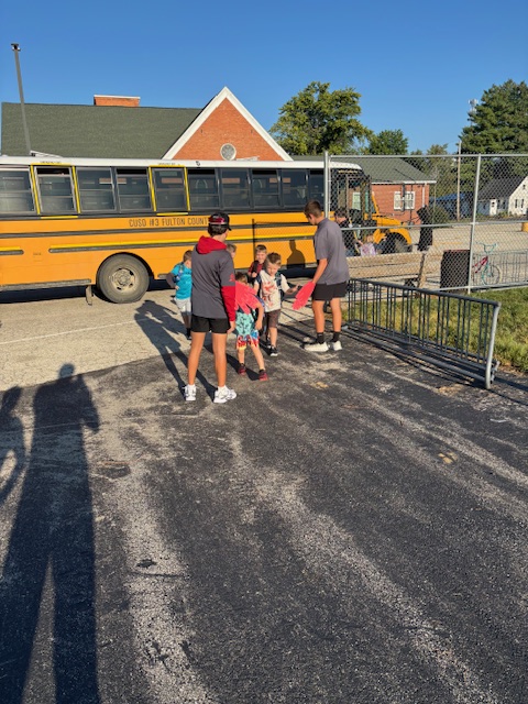 TGIF! LVC Golfers from Cuba High greeted Cuba Elementary students this morning as they arrived to school. Thanks to Drake Hanson, Kixon Bowles, Macy Eeten, and Emma Probyn for coming over to CES for High Five Friday! #TGIF #HIGHFIVEFRIDAY #WINTHEDAY #MAKETODAYCOUNT