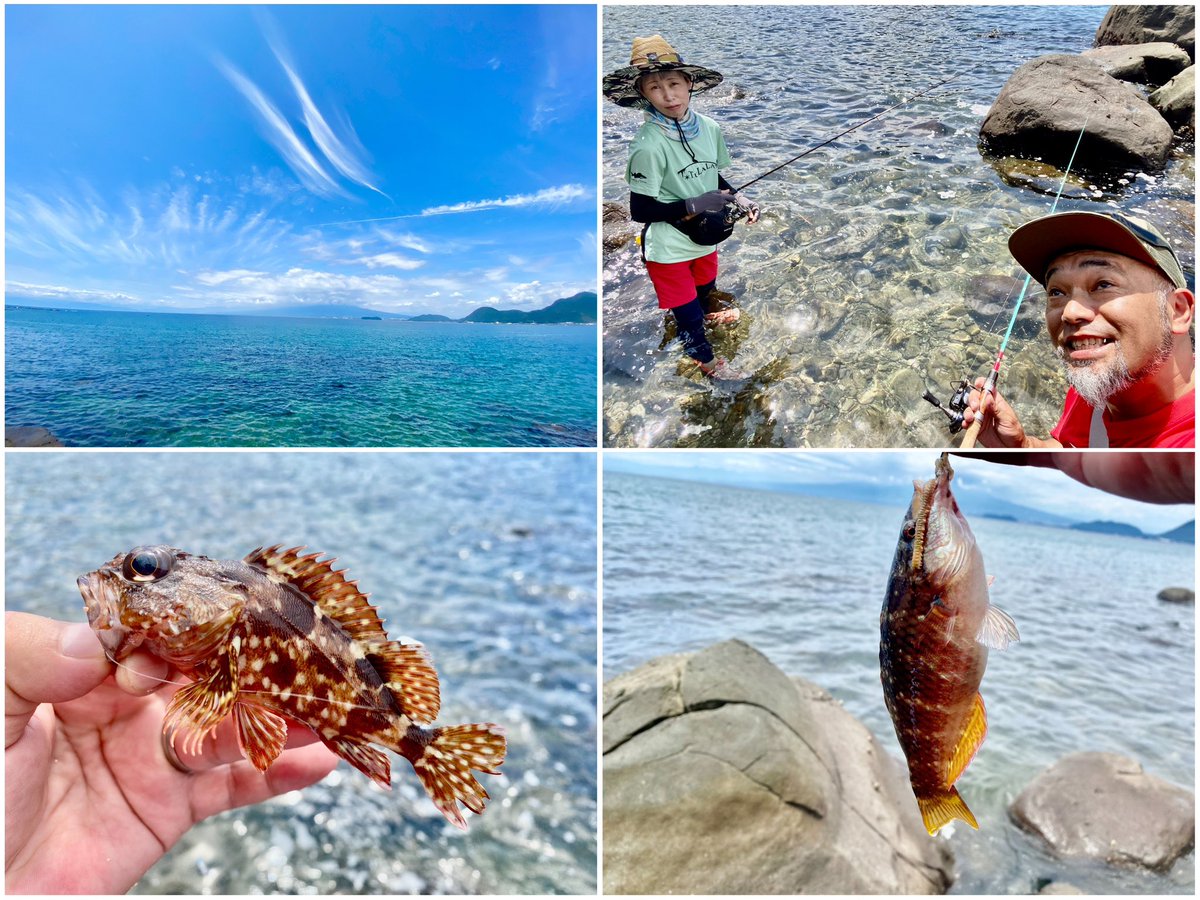 MonkeyMagic1696's tweet photo. 前半は…エサ釣り🎣🪱✨
ちょっとのエサで充分すぎるほど多種多彩の魚達が反応してくれて楽しましてくれる😍👍🏻✨
いつものお馴染みの魚から、お初ですね!の魚まで、ずーっと止まることなく反応あるんで、釣り初心者でもオススメ😘
#tulalajp
#Glissando56
#Sorcier52UL
#冒険用品
#montbell https://t.co/GuEUAgLvoq