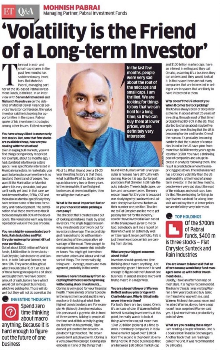 Volatility is the friend of the long-term investor: