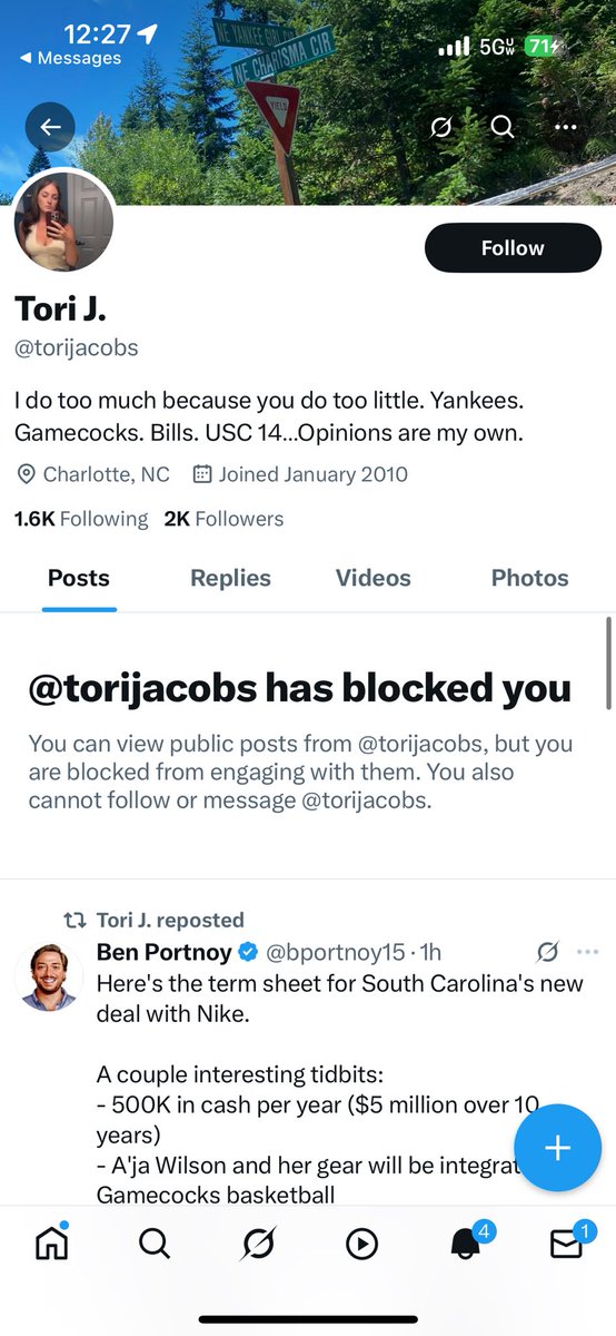 He blocked me. Womp womp.
