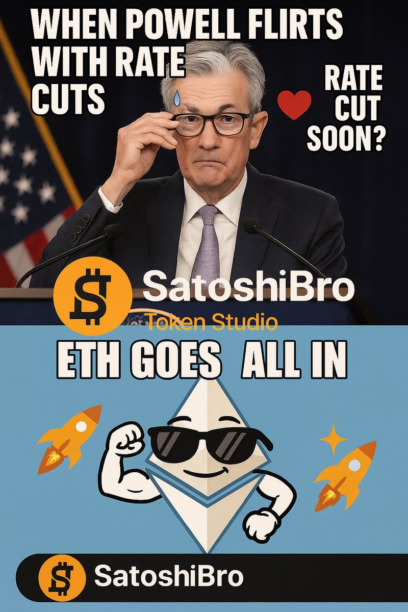 bro_satoshi's tweet image. When Powell leans dovish at Jackson Hole…

ETH puts on shades and starts moonwalking. 😎🚀

Is it manipulated? Maybe.
Is it hype? Definitely.
Is it still your best chance to launch something real? 100%.

Satoshi Bro Token Studio — no devs, no code, all creation.
#SatoshiBro…