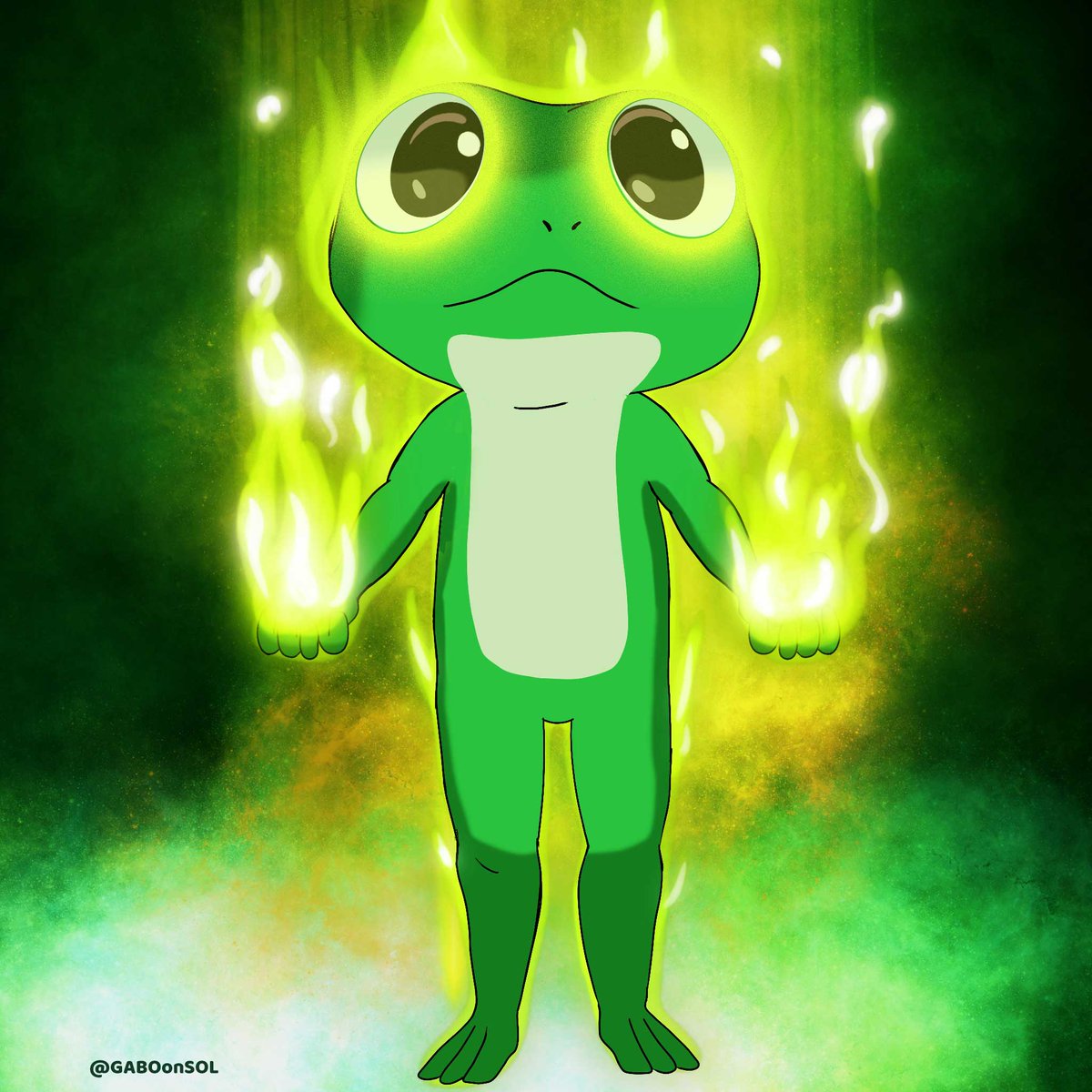 Unleashing his fiery power! 🔥 #FROG #AURA

$GABO 🐸 on $SOL