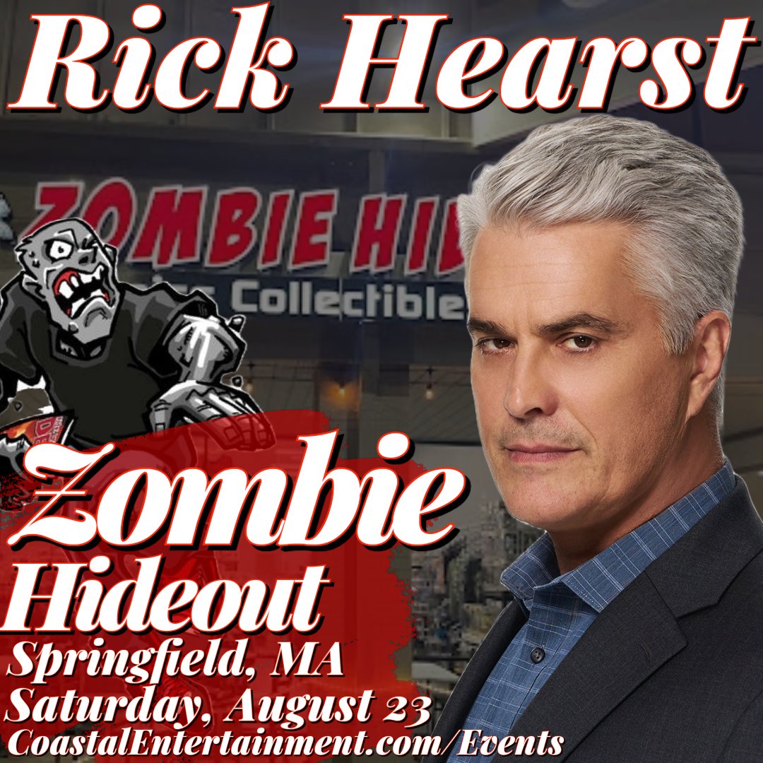 Linda Rohe (@coastalent1) on Twitter photo Tomorrow in #Springfield, MA at the #ZombieHideout LLC! Don't miss your chance to meet the one and only <a href="/rickhearst/">Rick Hearst(aka Rick Herbst)</a> ! Last chance for tickets at zombie-hideout.com/product/rick-hβ¦ Tomorrow in #Springfield, MA at the #ZombieHideout LLC! Don't miss your chance to meet the one and only <a href="/rickhearst/">Rick Hearst(aka Rick Herbst)</a> ! Last chance for tickets at zombie-hideout.com/product/rick-hβ¦