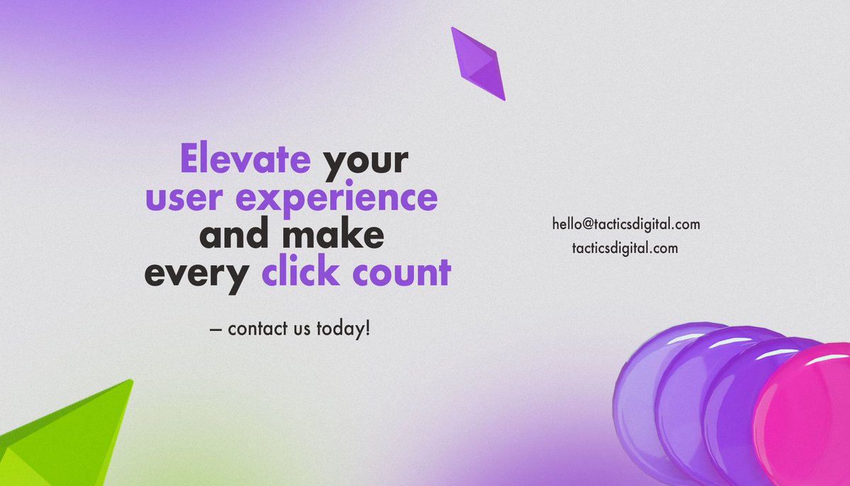 tdigitalyyc's tweet image. 👉 Ready to create unforgettable user experiences? Let’s make it happen: tacticsdigital.ca/web-developmen…

Book a free consultation!
📧 hello@tacticsdigital.com
🌐 tacticsdigital.com

#OnboardingExperience #UXOptimization #CustomerSatisfaction #UXTips #UsabilityMatters