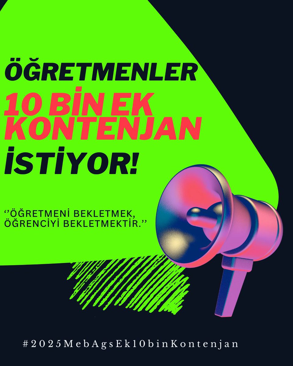 Genç öğretmenler umutla bekliyor.

Ek atama geleceğimiz için zorunlu!

<a href="/RTErdogan/">Recep Tayyip Erdoğan</a>

@Yusuf_Tekin

#2025MebAgsEk10binKontenjan
